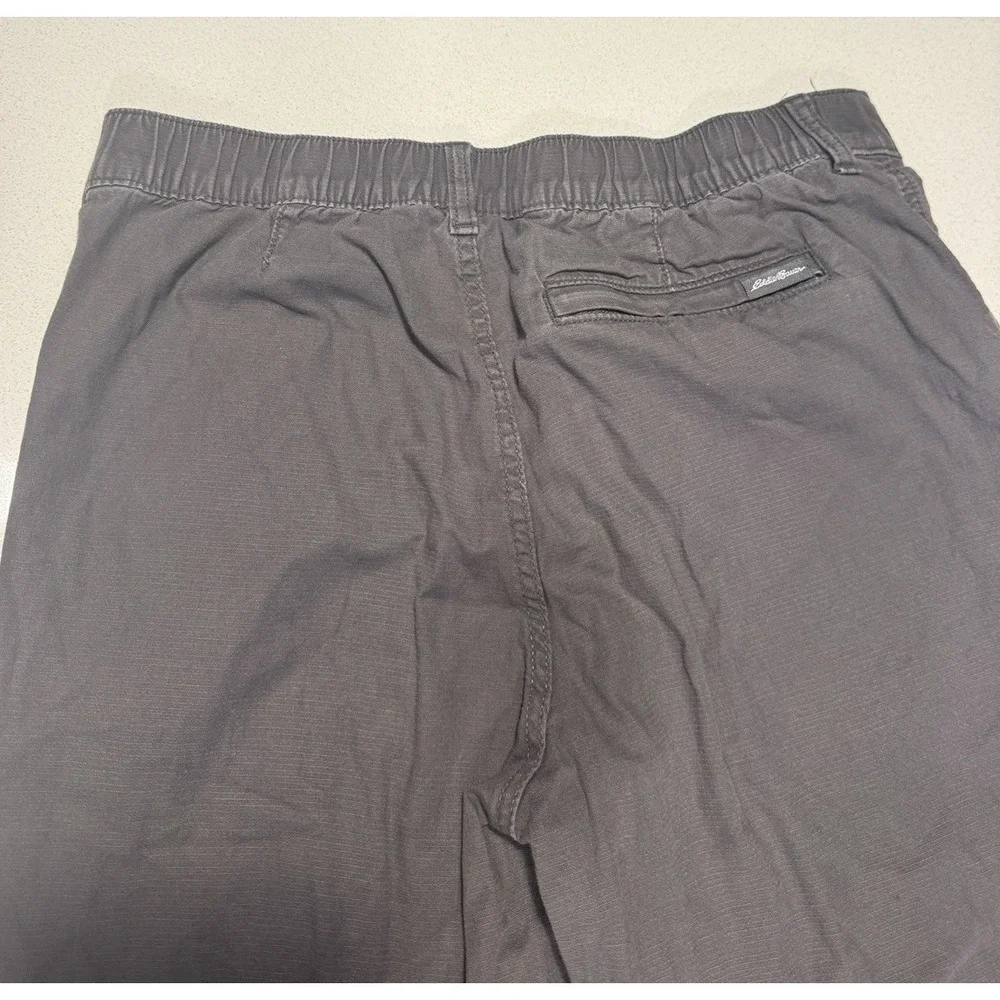 Eddie Bauer Pants Mens 32x32 Gray Elastic Waist Casual Travel Chino Pants
